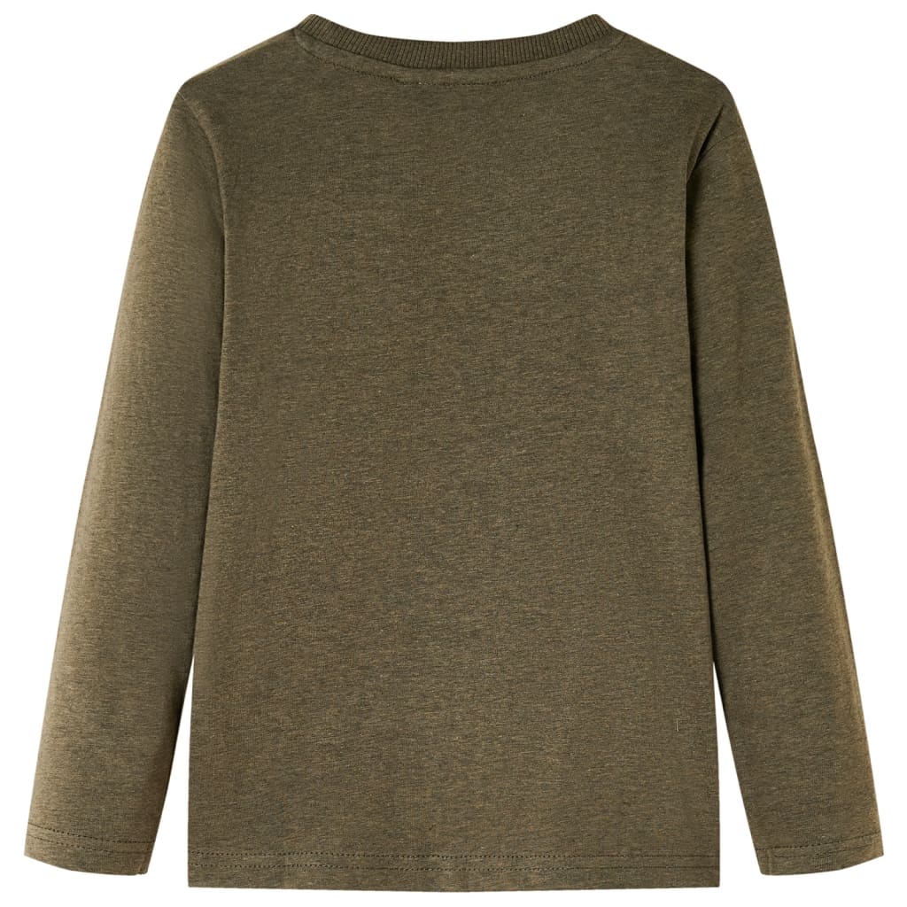 Camicia per bambini Vidaxl con maniche lunghe 116 kakikleur mista