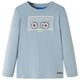 Camicia per bambini Vidaxl con maniche lunghe 128 azzurra