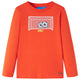 Camicia per bambini Vidaxl con maniche lunghe 104 arancione brillante