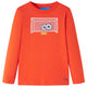 Camicia per bambini Vidaxl con maniche lunghe 116 arancione brillante