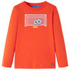 Camisa para niños Vidaxl con mangas largas 128 Naranja brillante