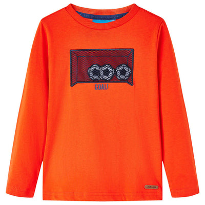 Camisa infantil de Vidaxl con mangas largas 92 Feloranje