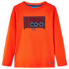 Camisa para niños Vidaxl con mangas largas 104 Naranja brillante
