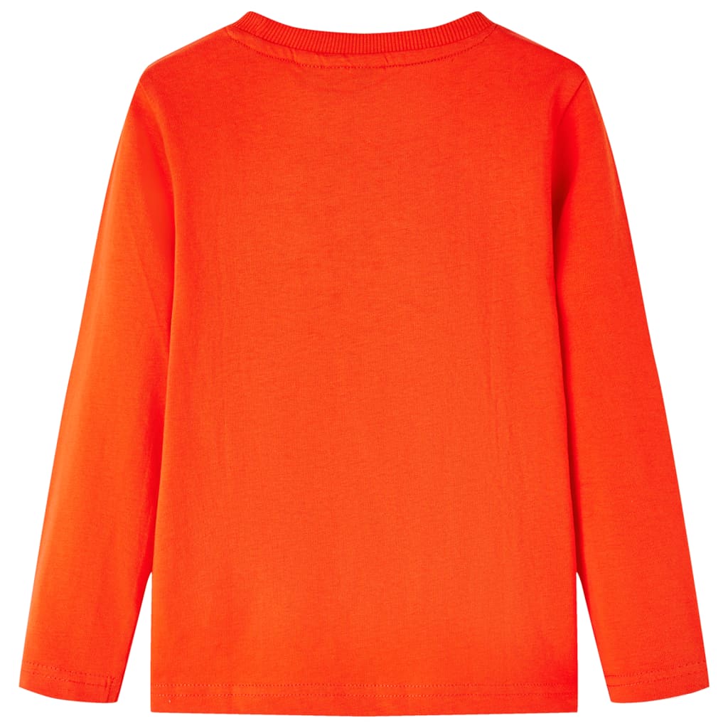 Camisa para niños Vidaxl con mangas largas 104 Naranja brillante