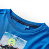 Camicia per bambini Vidaxl con maniche lunghe 128 cobalto blu