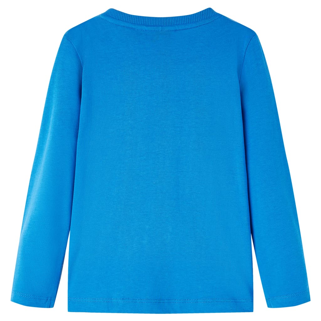 Camicia per bambini Vidaxl con maniche lunghe 140 cobalto blu