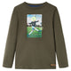 Camicia per bambini Vidaxl con maniche lunghe 116 kakikentig