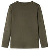 Camicia per bambini Vidaxl con maniche lunghe 128 kakikentig