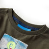 Camicia per bambini Vidaxl con maniche lunghe 128 kakikentig