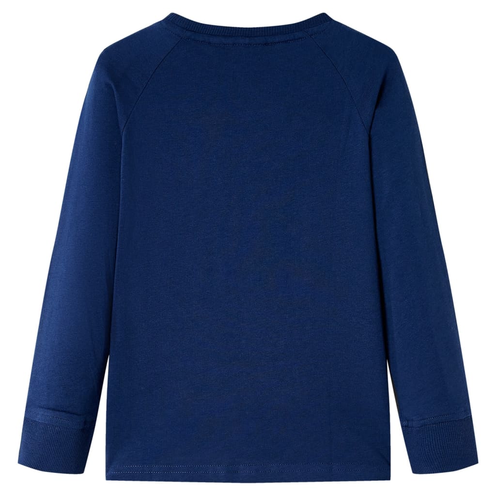 Camicia per bambini Vidaxl con maniche lunghe 104 blu navy