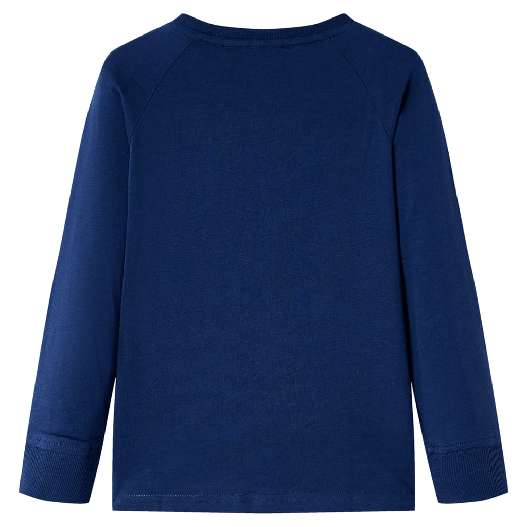 Camicia per bambini Vidaxl con maniche lunghe 116 blu navy