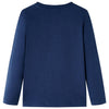 Camisa para niños Vidaxl con mangas largas 116 azul marino mixto