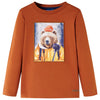 Camicia per bambini Vidaxl con maniche lunghe 104 Oranjebruin