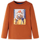 Camicia per bambini Vidaxl con maniche lunghe 116 Oranjebruin