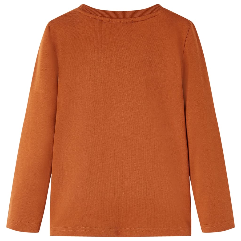 Camicia per bambini Vidaxl con maniche lunghe 116 Oranjebruin
