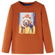 Camicia per bambini Vidaxl con maniche lunghe 128 Oranjebruin