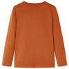 Camicia per bambini Vidaxl con maniche lunghe 128 Oranjebruin