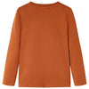 Camisa infantil de Vidaxl con mangas largas 140 Oranjebruin