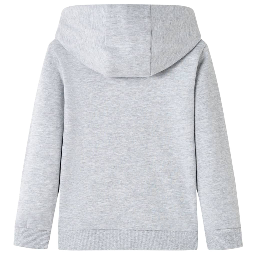 Vidaxl Séter para niños con capucha 104 gris mixta y naranja