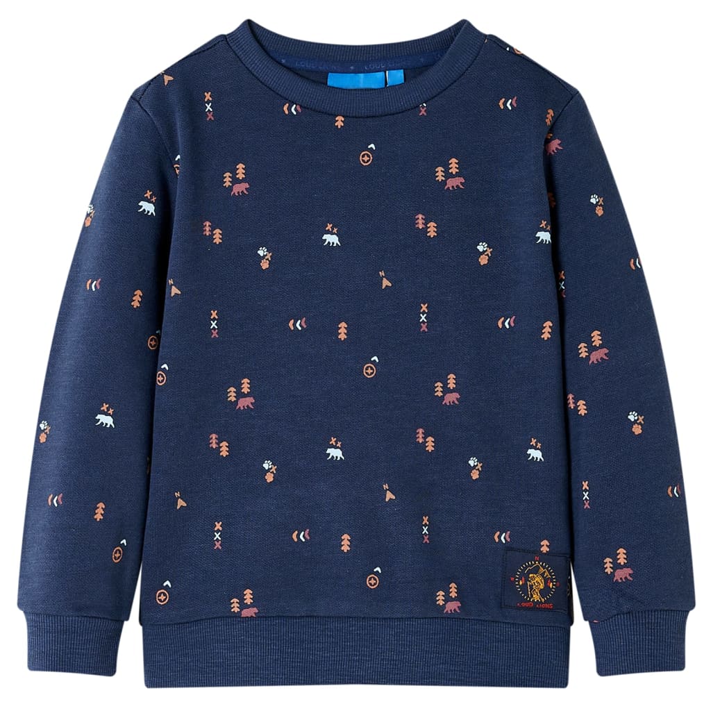 VidaXL Kindertrui 92 gemêleerd marineblauw