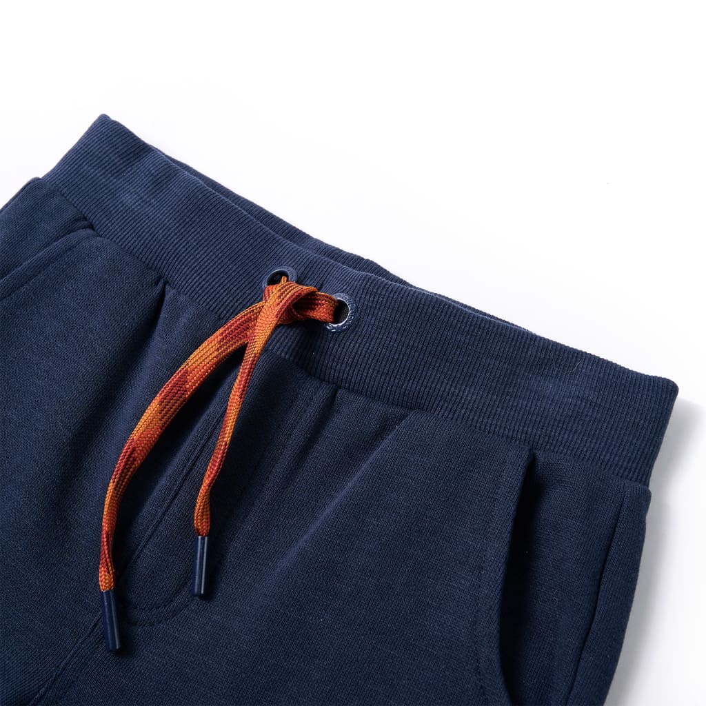 Pantalones de trote de Vidaxl para niños 92 azul marino mixto