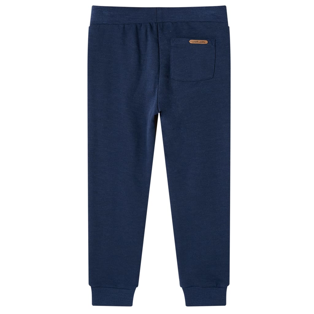 Pantalones de trote para niños Vidaxl 140 azul marino mixto