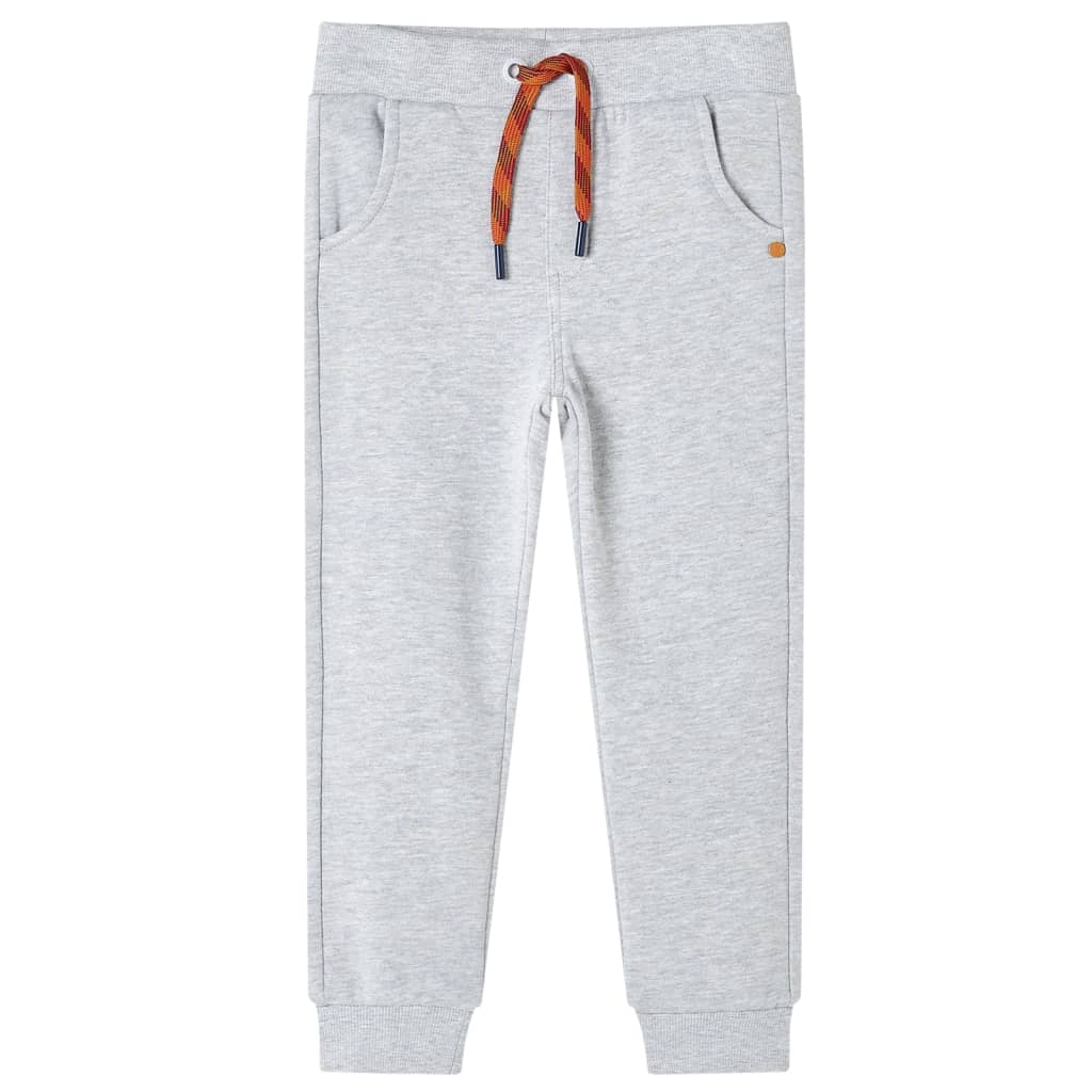 Pantaloni da jogging per bambini Vidaxl 92 grigio misto