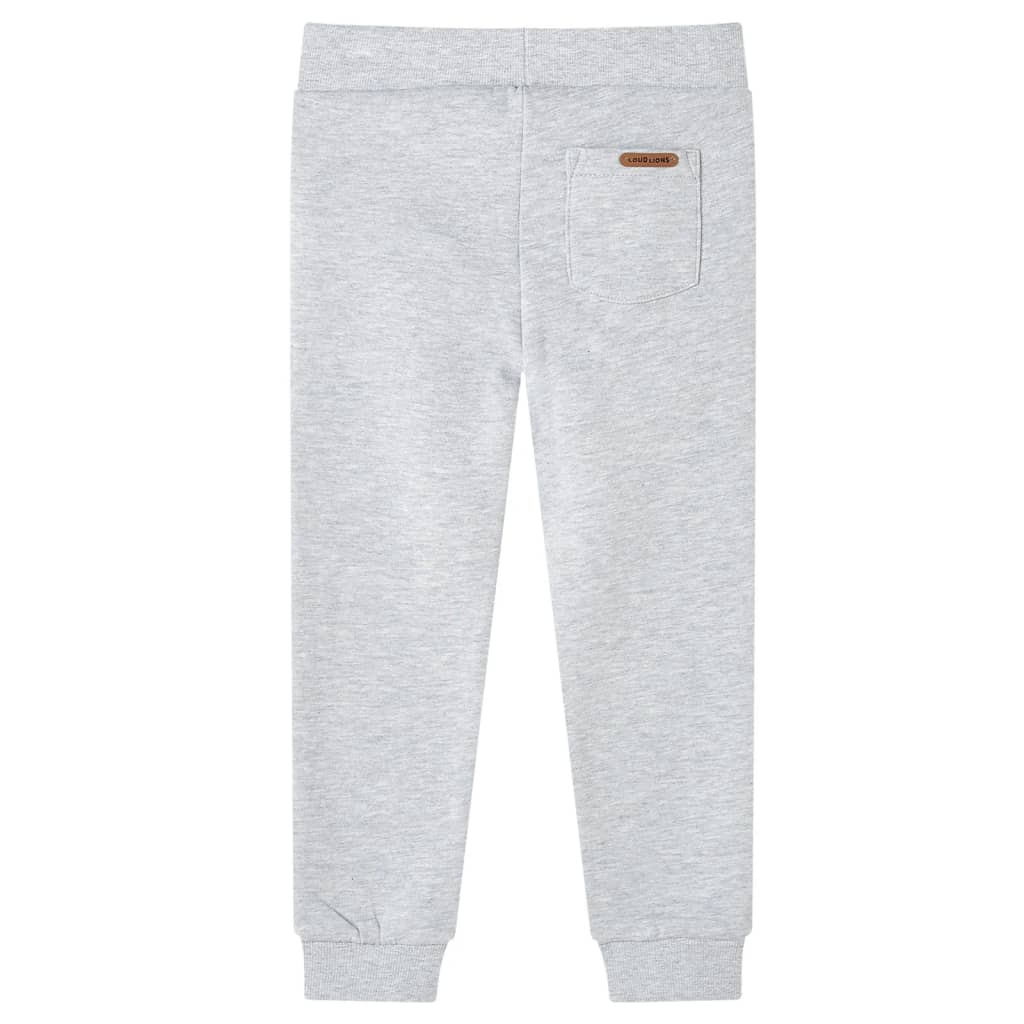 Pantaloni da jogging per bambini Vidaxl 92 grigio misto