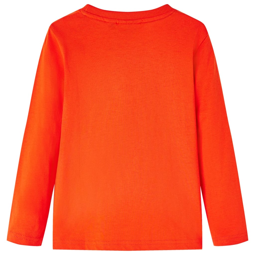 Camisa para niños Vidaxl con mangas largas 92 Brightroranje