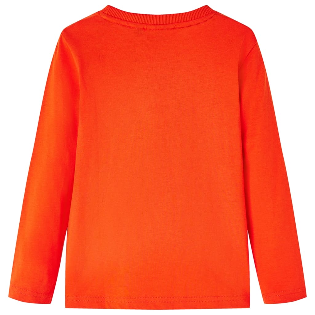 Camisa para niños Vidaxl con mangas largas 140 Naranja brillante