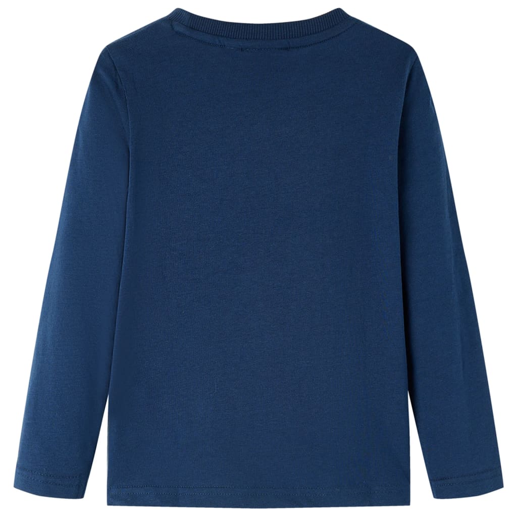 Camicia per bambini Vidaxl con maniche lunghe 116 blu navy