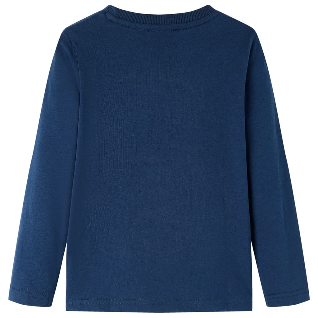 Camicia per bambini Vidaxl con maniche lunghe 128 blu navy