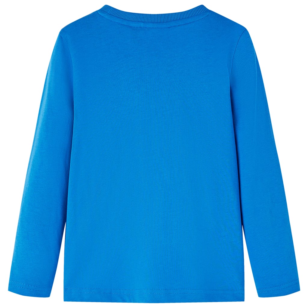 Camicia per bambini Vidaxl con maniche lunghe 128 cobalto blu