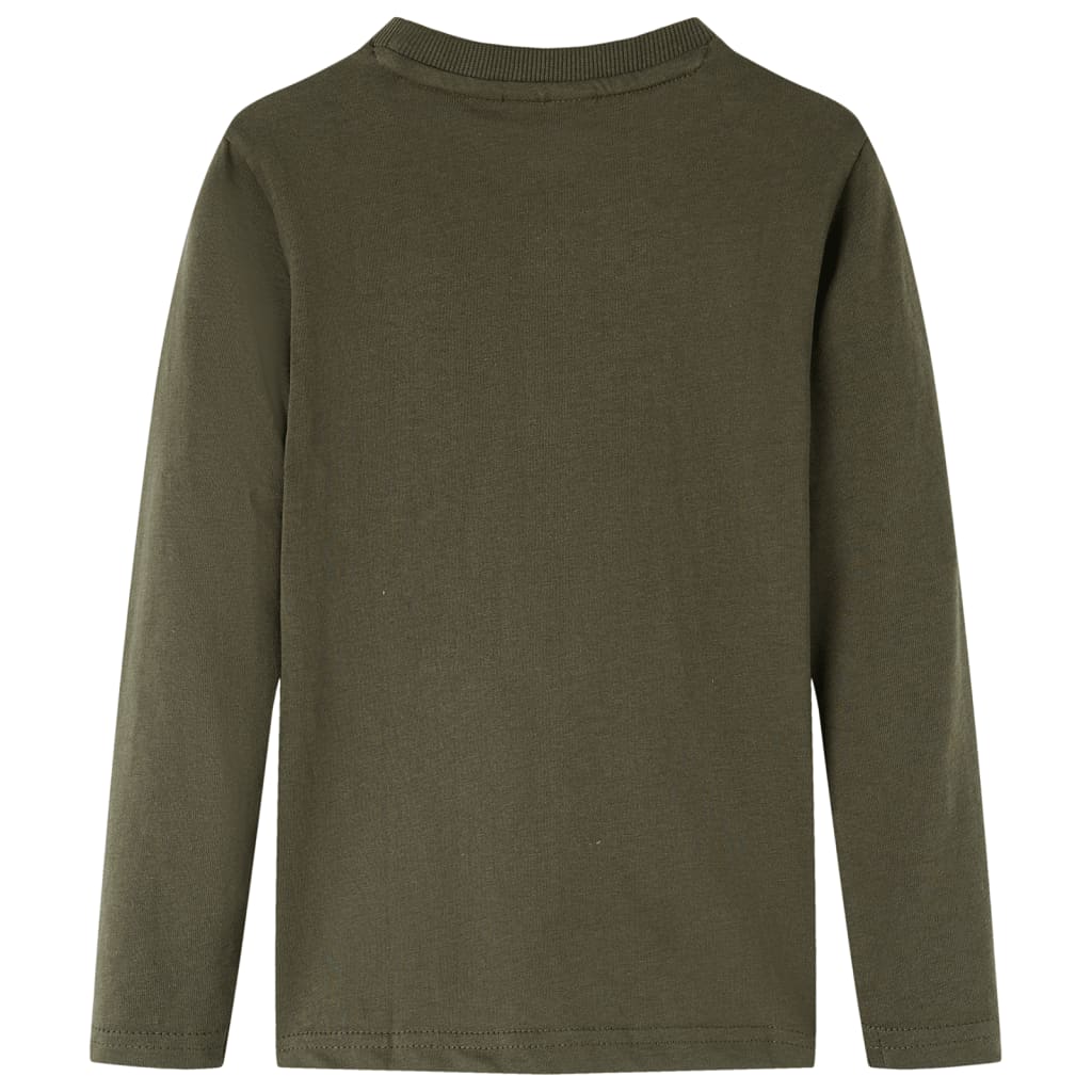 Camicia per bambini Vidaxl con maniche lunghe 116 kakikentig