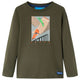 Camicia per bambini Vidaxl con maniche lunghe 128 kakikentig