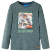 Vidaxl Shirt per bambini con maniche lunghe 92 Verde scuro mista