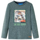 Camicia per bambini Vidaxl con maniche lunghe 116 verde scuro misto