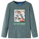 Camicia per bambini Vidaxl con maniche lunghe 128 verde scuro misto