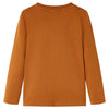 Camicia per bambini Vidaxl con maniche lunghe 92 Cognac Colorata