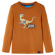 Camicia per bambini Vidaxl con maniche lunghe 104 cognac color