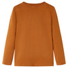 Camicia per bambini Vidaxl con maniche lunghe 104 cognac color