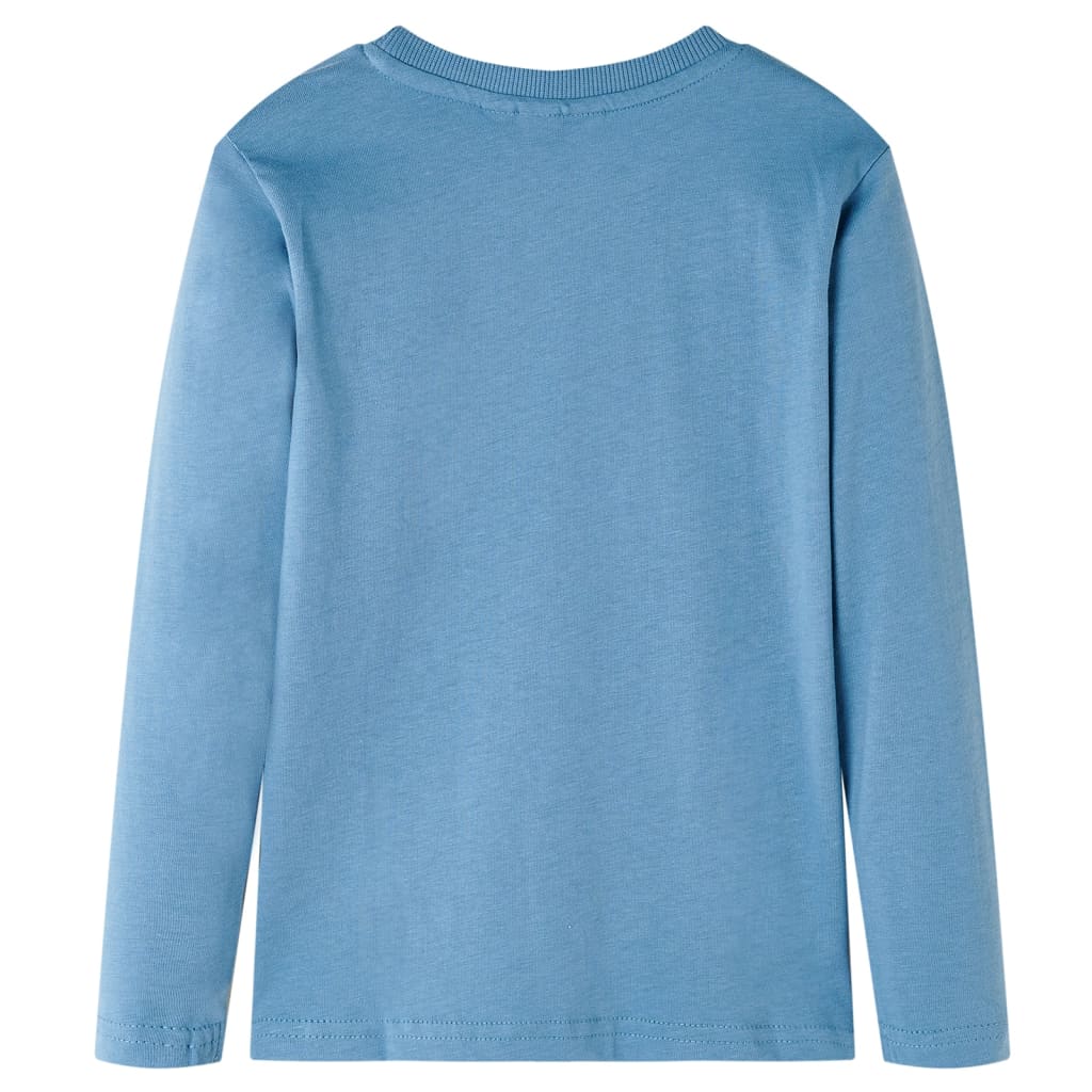 Camicia per bambini Vidaxl con maniche lunghe 92 Blu media