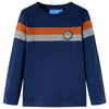 Camicia per bambini Vidaxl con maniche lunghe 116 blu navy