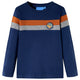 Camicia per bambini Vidaxl con maniche lunghe 116 blu navy