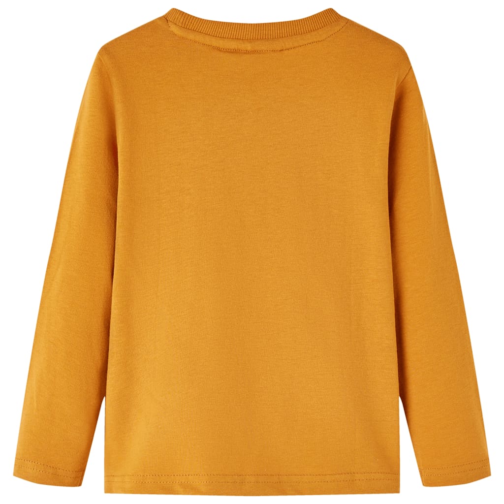 Camicia per bambini Vidaxl con maniche lunghe 128 rame scuro