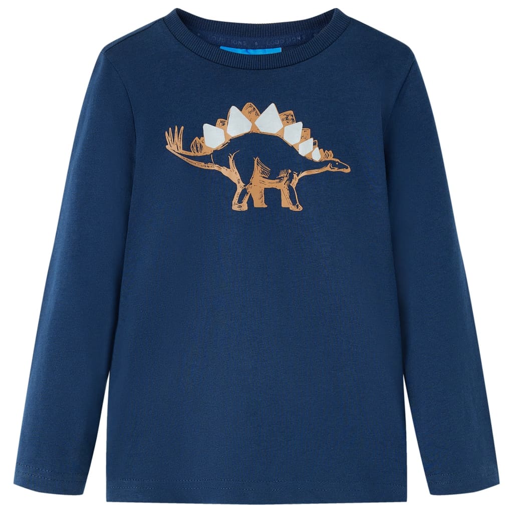 Camicia per bambini Vidaxl con maniche lunghe 116 blu navy