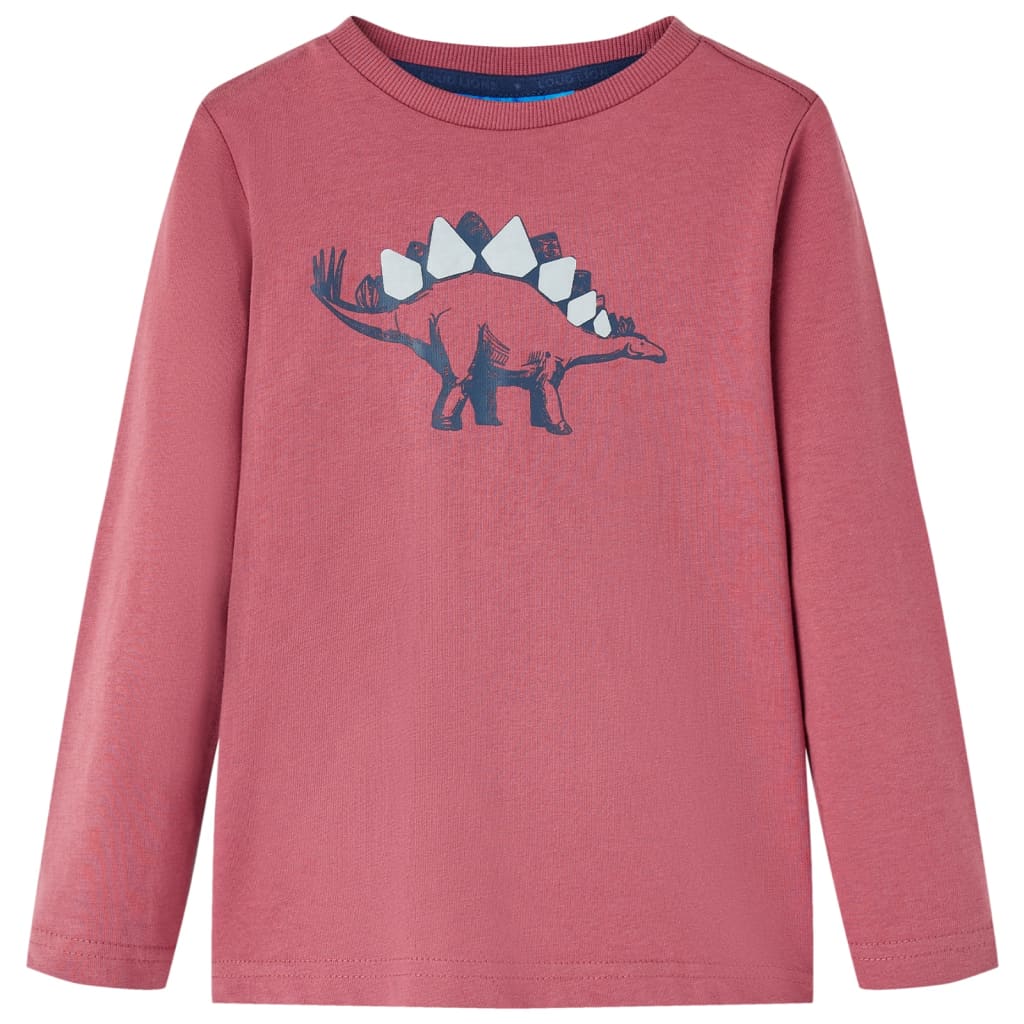 Camisa para niños de Vidaxl con mangas largas 104 rojo oscuro