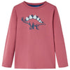 Camicia per bambini Vidaxl con maniche lunghe 104 rosso scuro