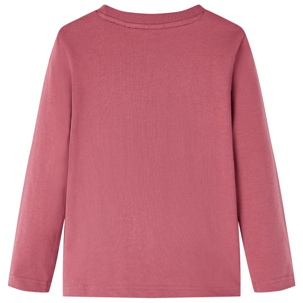 Camicia per bambini Vidaxl con maniche lunghe 116 rosso scuro