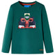 Camicia per bambini Vidaxl con maniche lunghe 128 verde